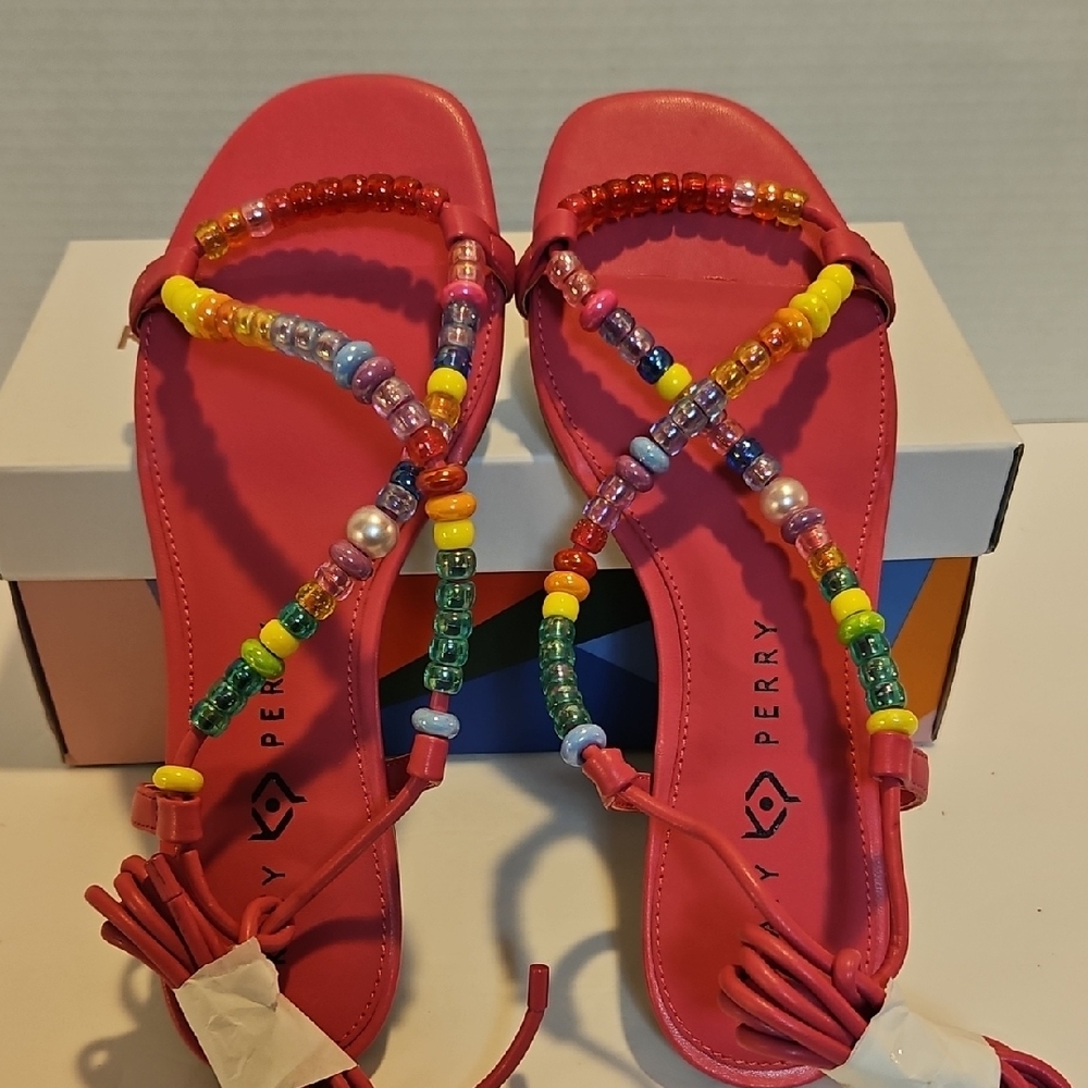 Katy Perry Collections Multicolor Beaded Sandals - Picture 6 of 8